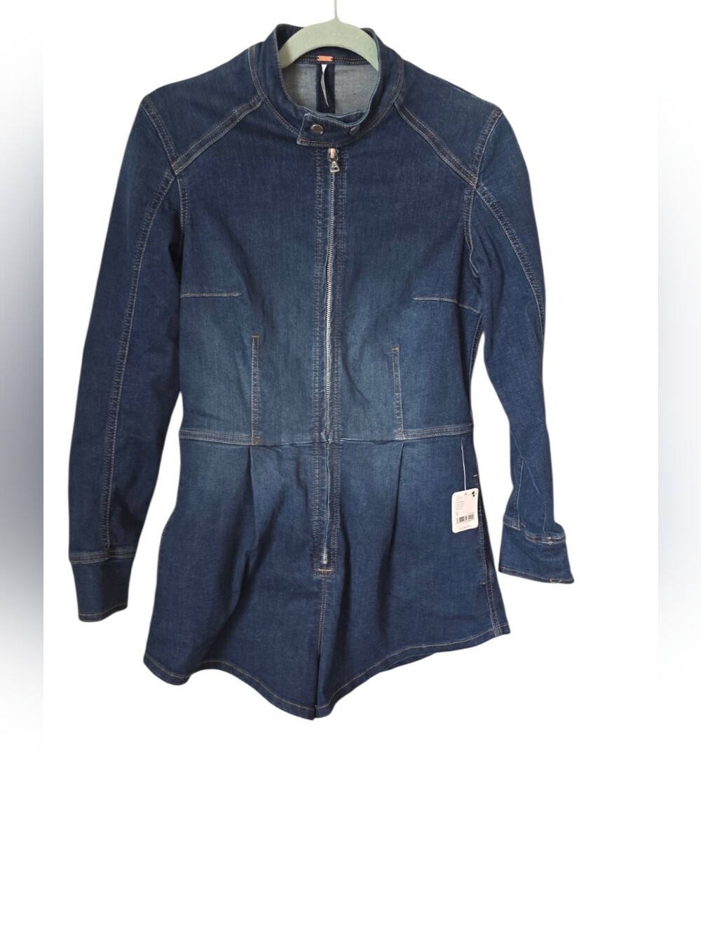 New Free People On The Run Moto Playsuit Medium - Picture 2 of 8